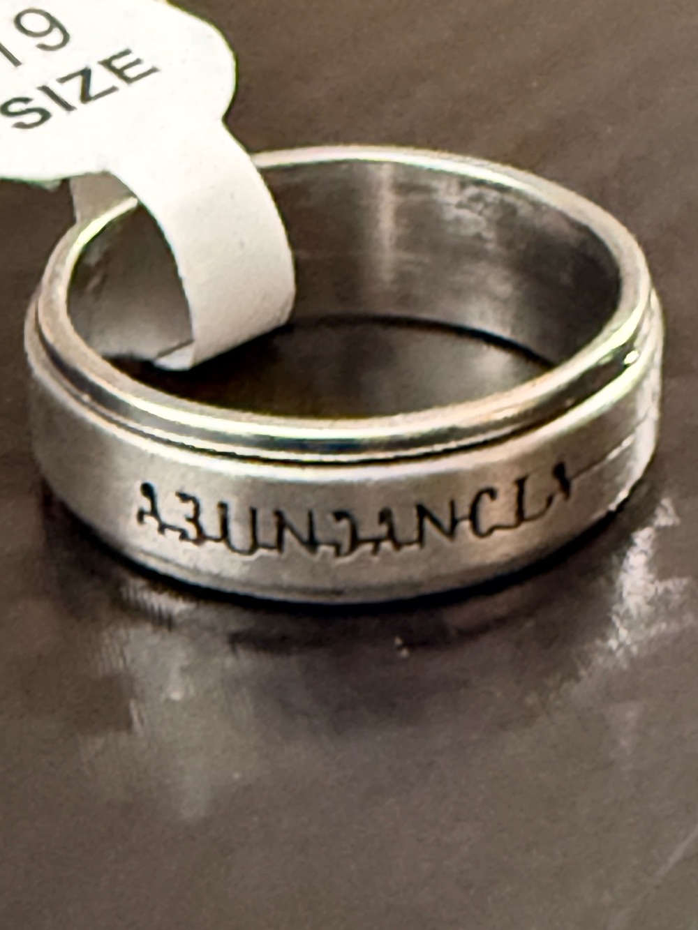 Abundance Engraved Ring - Silver size 9